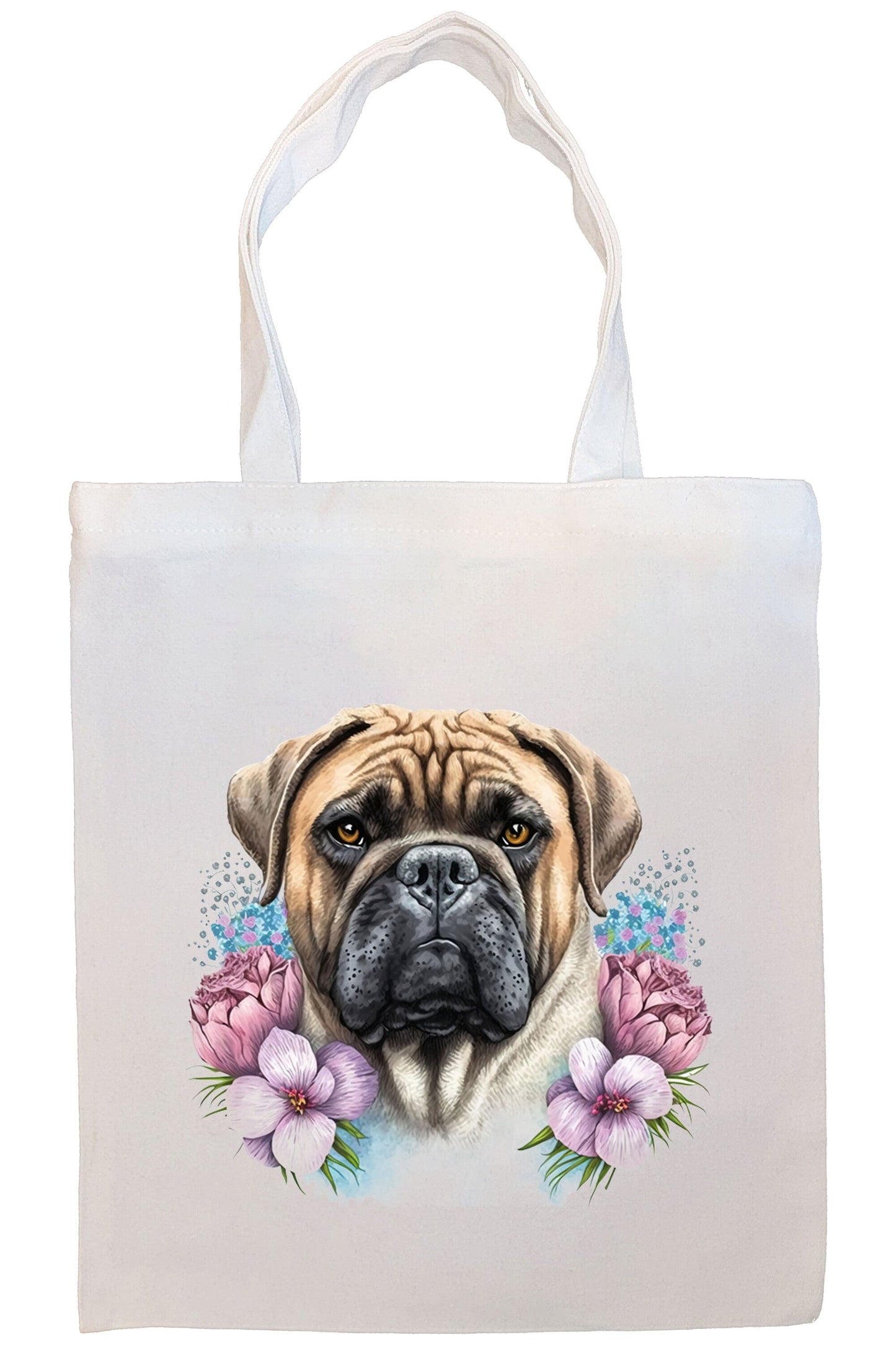 Bolsa de lona con cremallera, asas y bolsillo interior, "Bullmastiff"