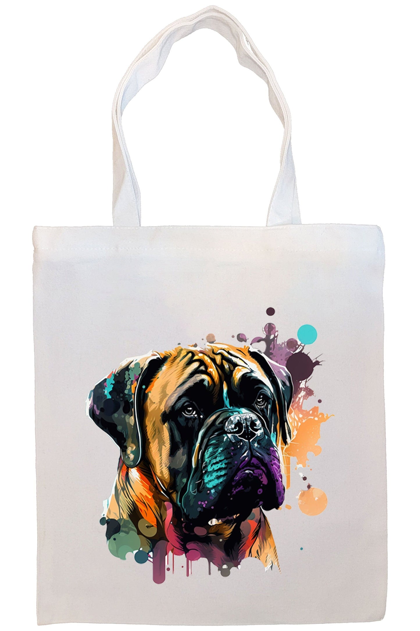 Bolsa de lona con cremallera, asas y bolsillo interior, "Bullmastiff"