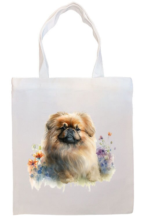 Bolso de lona con cremallera, asas y bolsillo interior, "Pekinés"