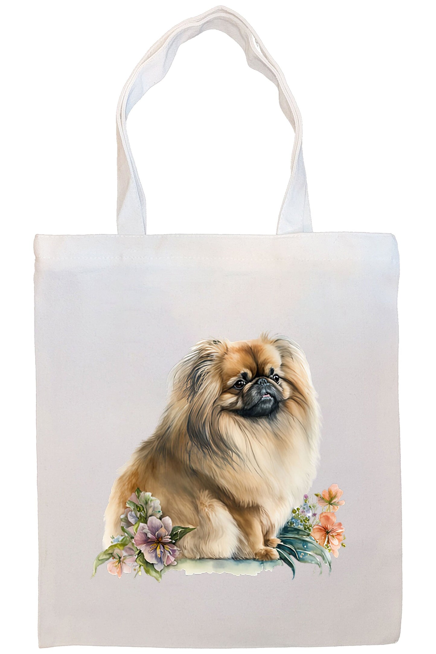 Bolso de lona con cremallera, asas y bolsillo interior, "Pekinés"