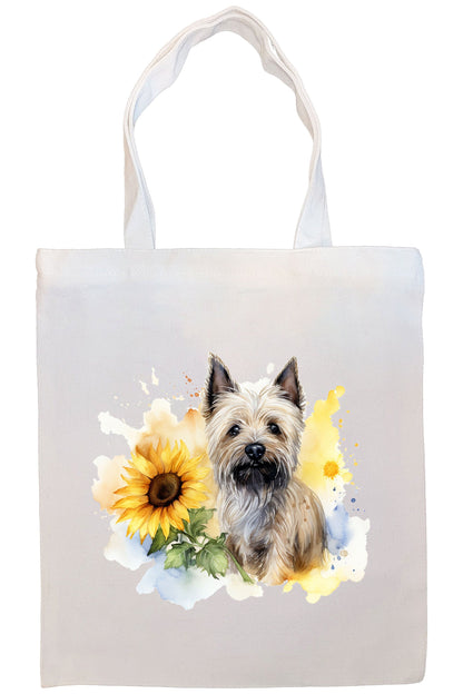 Bolsa de lona con cremallera, asas y bolsillo interior, "Cairn Terrier"