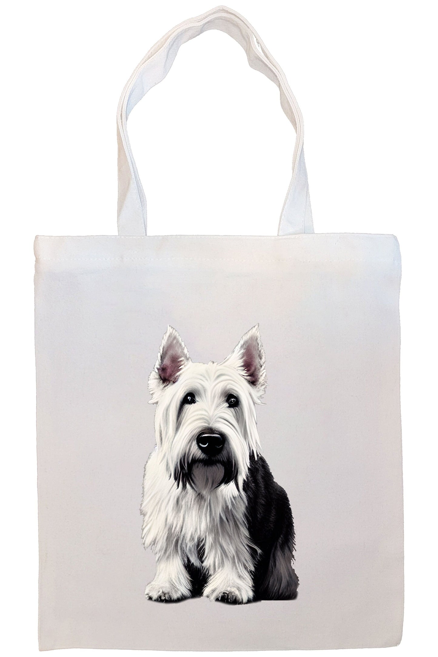 Bolsa de lona con cremallera, asas y bolsillo interior, "Scottish Terrier"