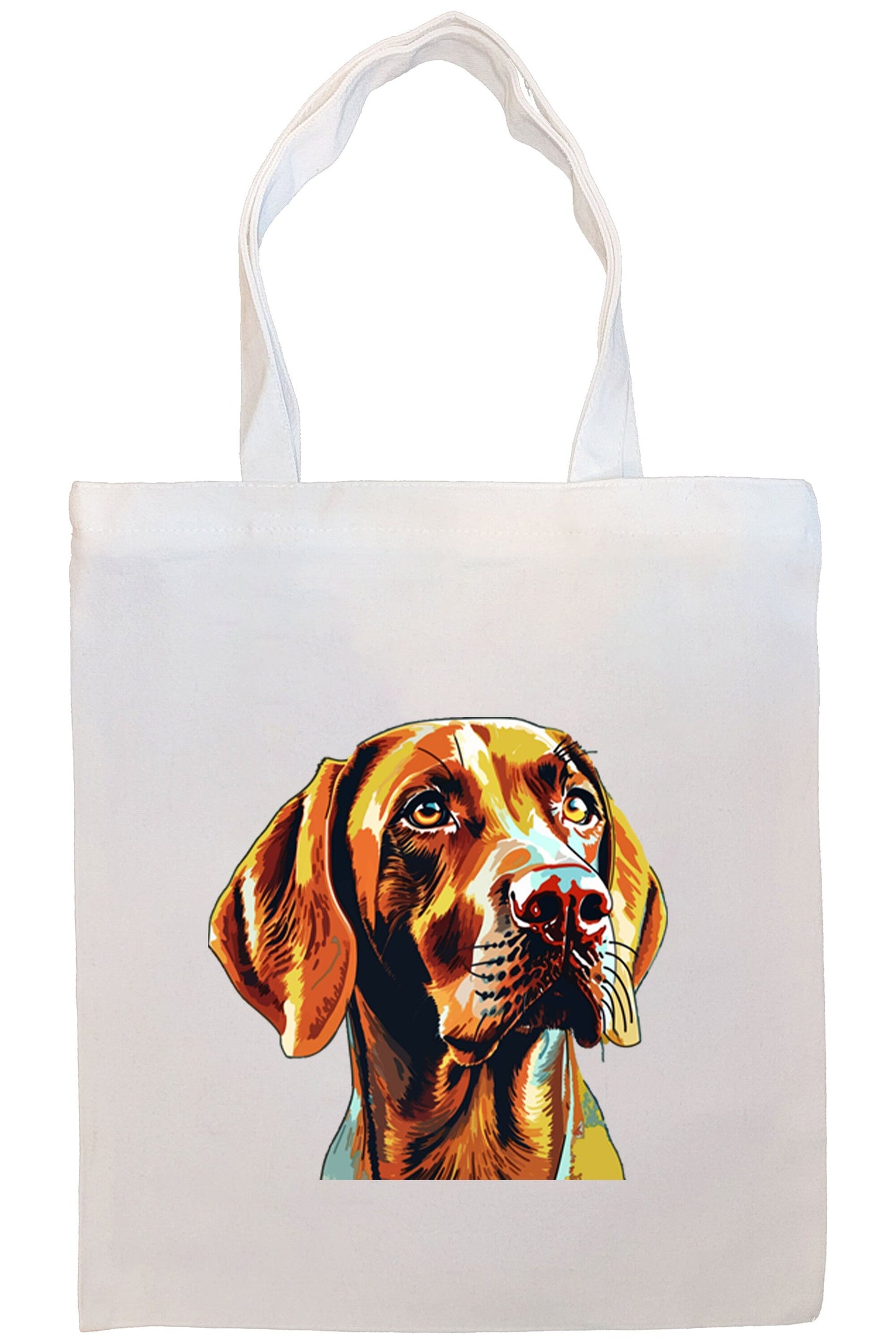 Bolso de lona con cremallera, asas y bolsillo interior, "Vizsla"