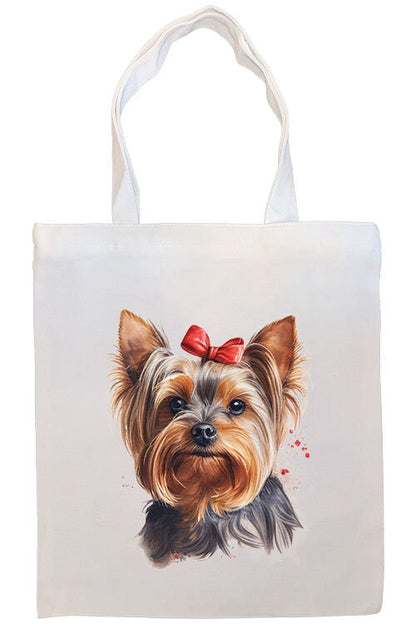 Bolso de lona con cremallera, asas y bolsillo interior, "Yorkie"