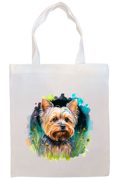 Bolso de lona con cremallera, asas y bolsillo interior, "Yorkie"