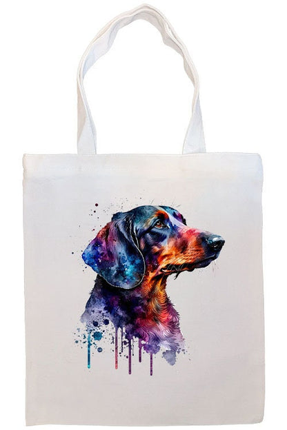 Bolsa de lona con cremallera, asas y bolsillo interior, "Dachshund"