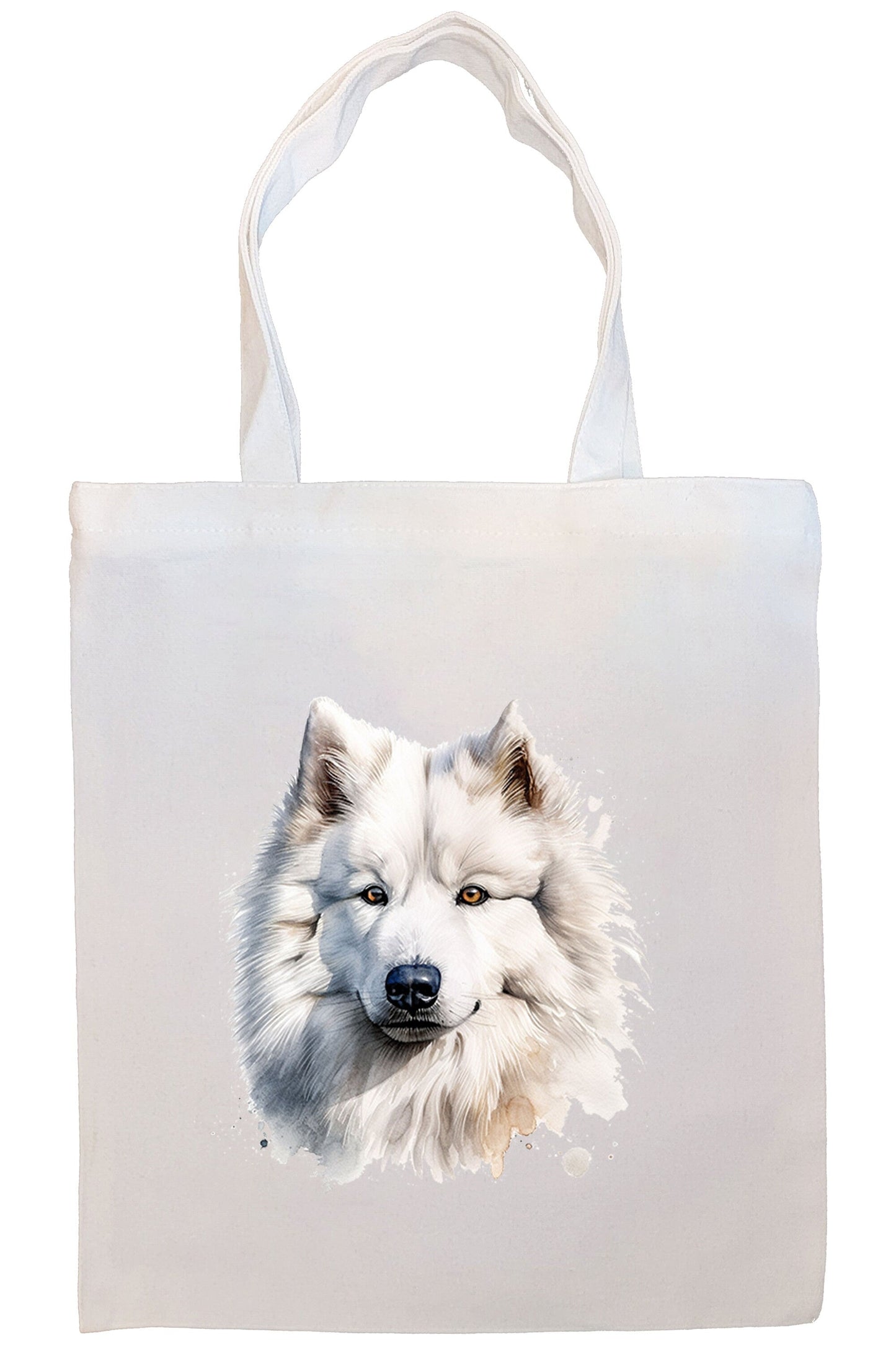 Bolso de lona con cremallera, asas y bolsillo interior, "Samoyedo"