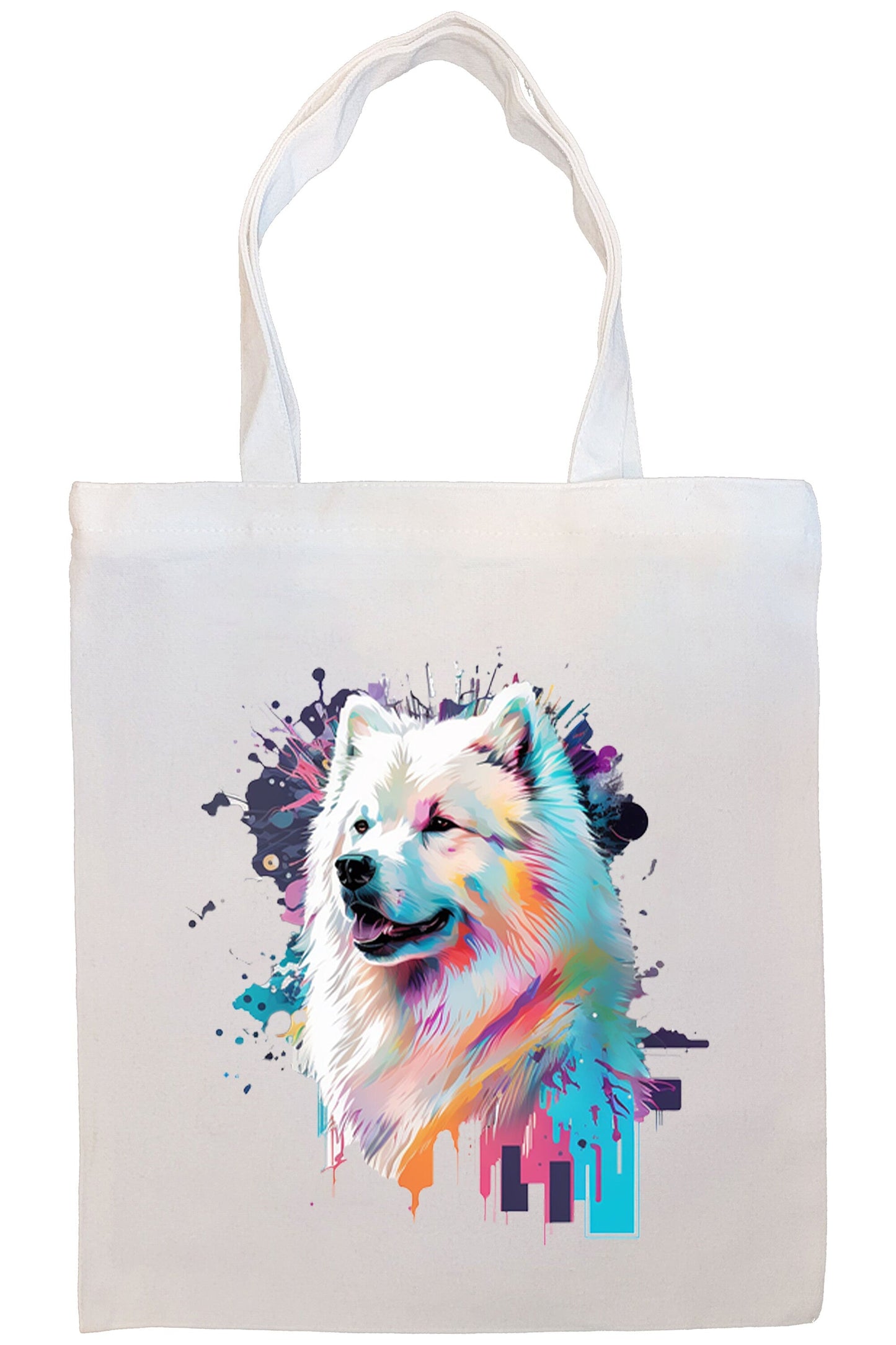 Bolso de lona con cremallera, asas y bolsillo interior, "Samoyedo"