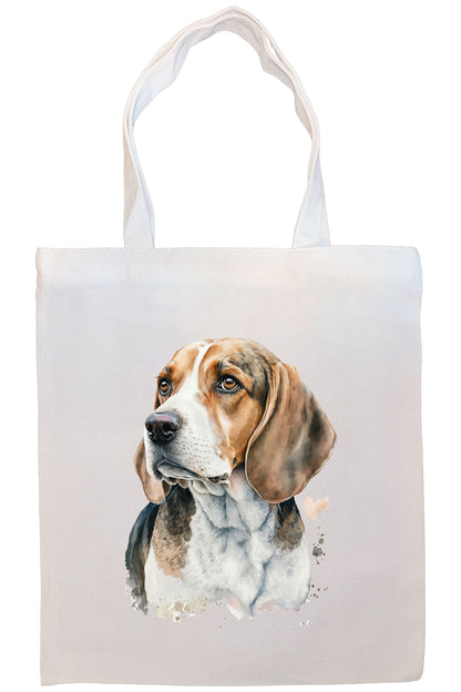 Bolso de lona con cremallera, asas y bolsillo interior, "Beagle"