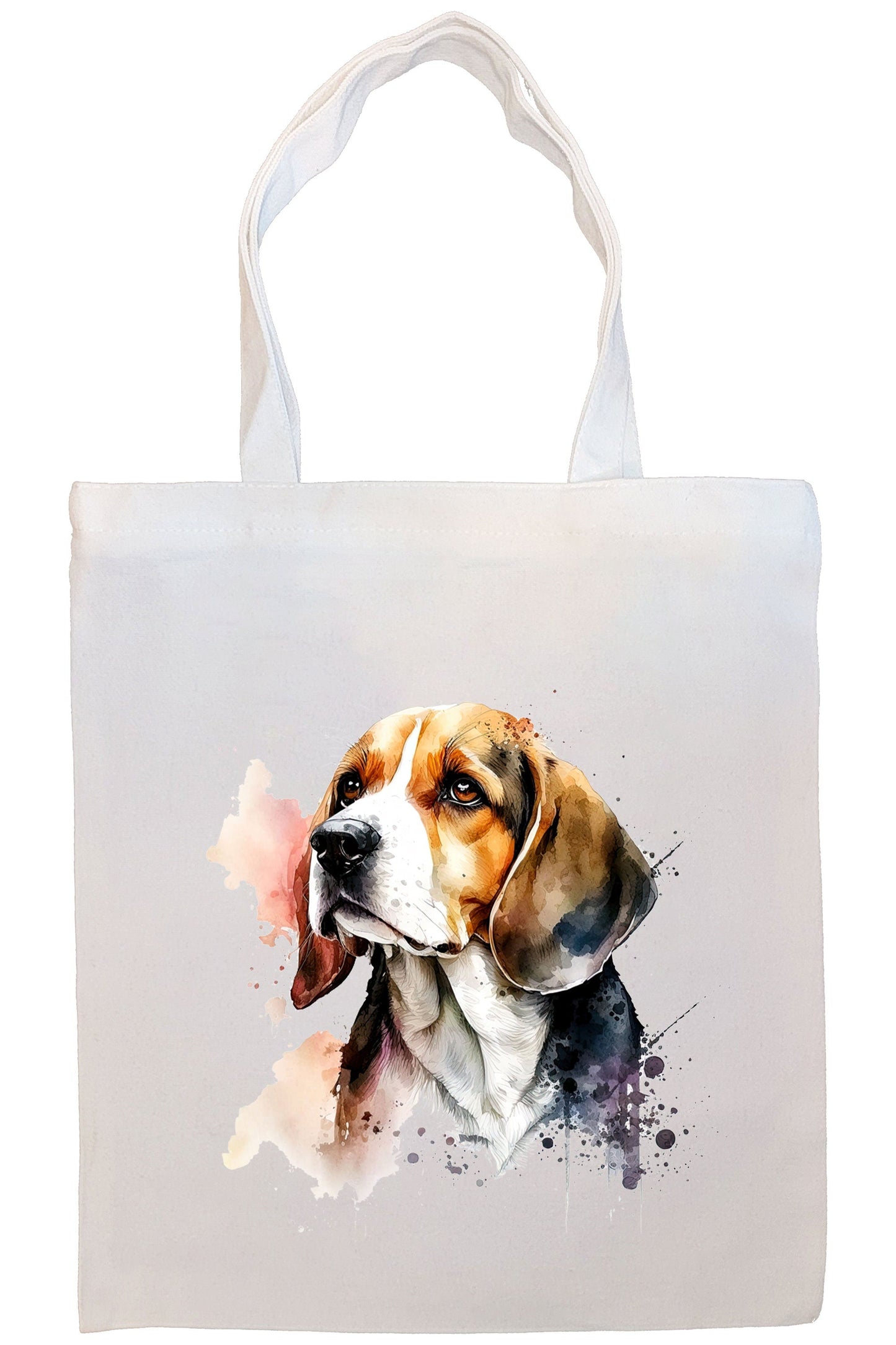 Bolso de lona con cremallera, asas y bolsillo interior, "Beagle"