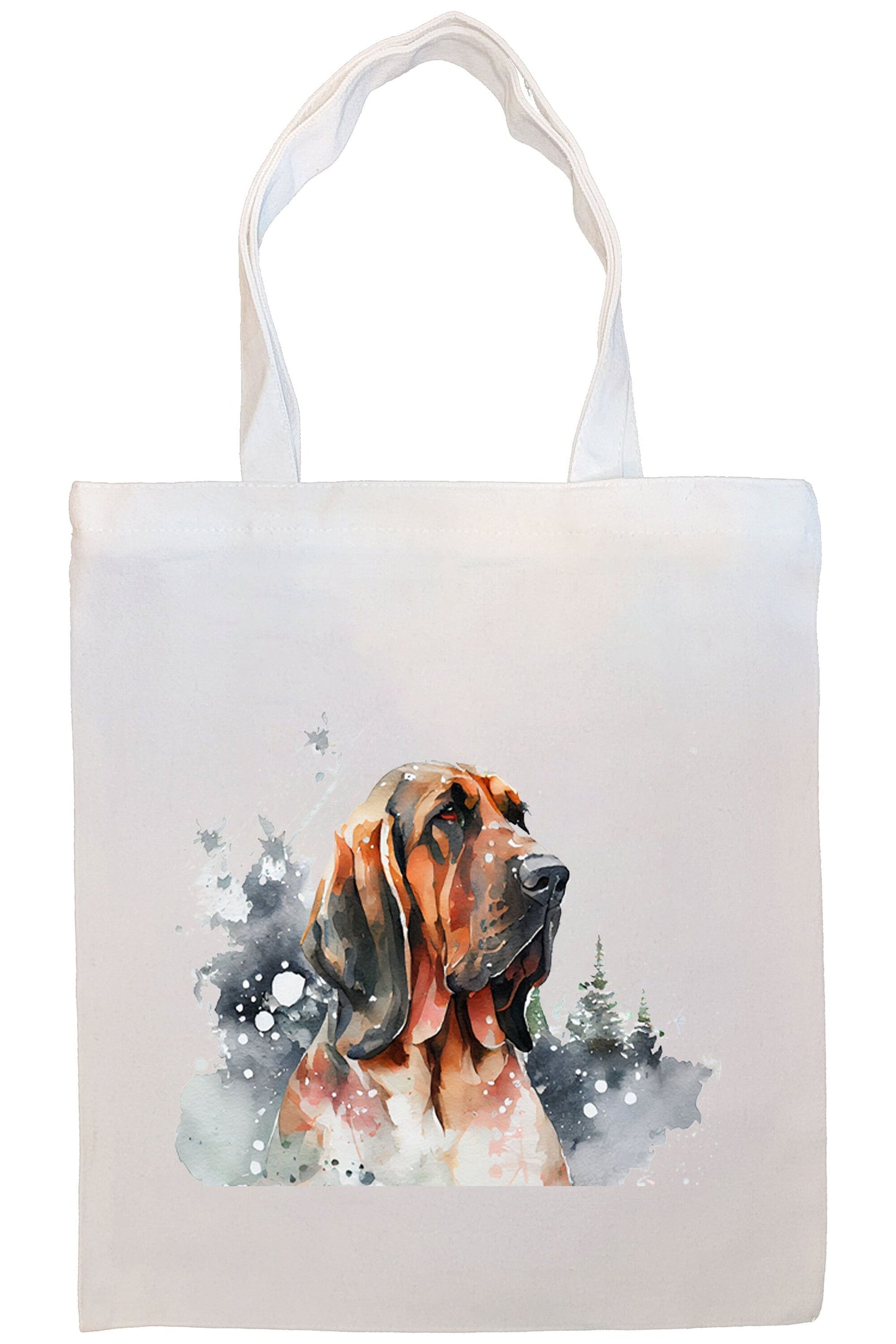 Bolsa de lona con cremallera, asas y bolsillo interior, "Bloodhound"