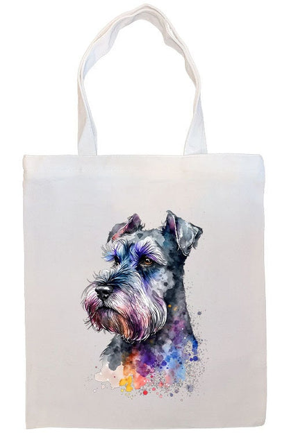 Bolso de lona con cremallera, asas y bolsillo interior, "Schnauzer"