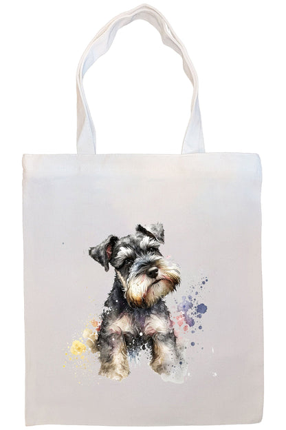 Bolso de lona con cremallera, asas y bolsillo interior, "Schnauzer"