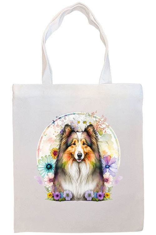 Bolso de lona con cremallera, asas y bolsillo interior, "Collie"