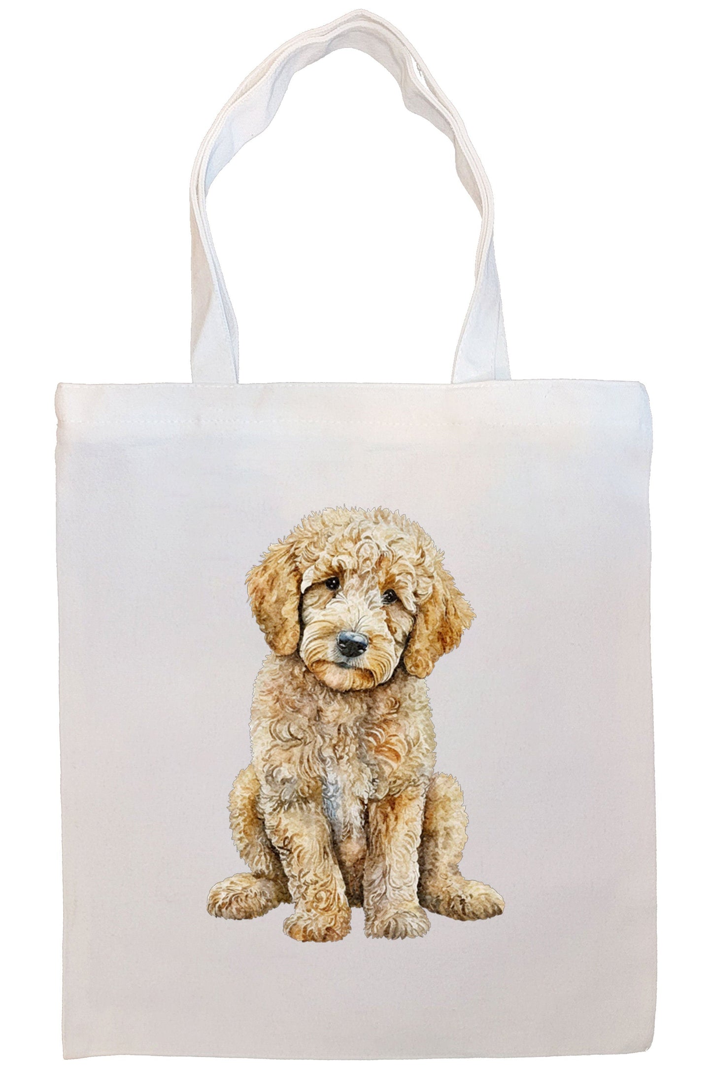 Bolsa de lona con cremallera, asas y bolsillo interior, "Goldendoodle"