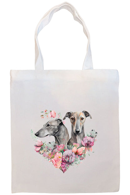 Bolso de lona con cremallera, asas y bolsillo interior, "Greyhound"