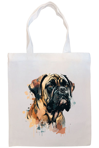 Bolsa de lona con cremallera, asas y bolsillo interior, "Bullmastiff"