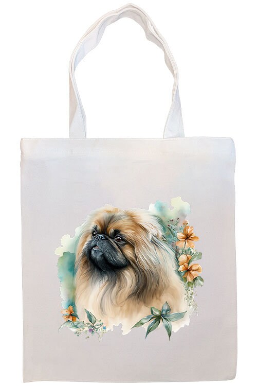 Bolso de lona con cremallera, asas y bolsillo interior, "Pekinés"