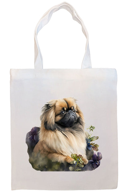 Bolso de lona con cremallera, asas y bolsillo interior, "Pekinés"