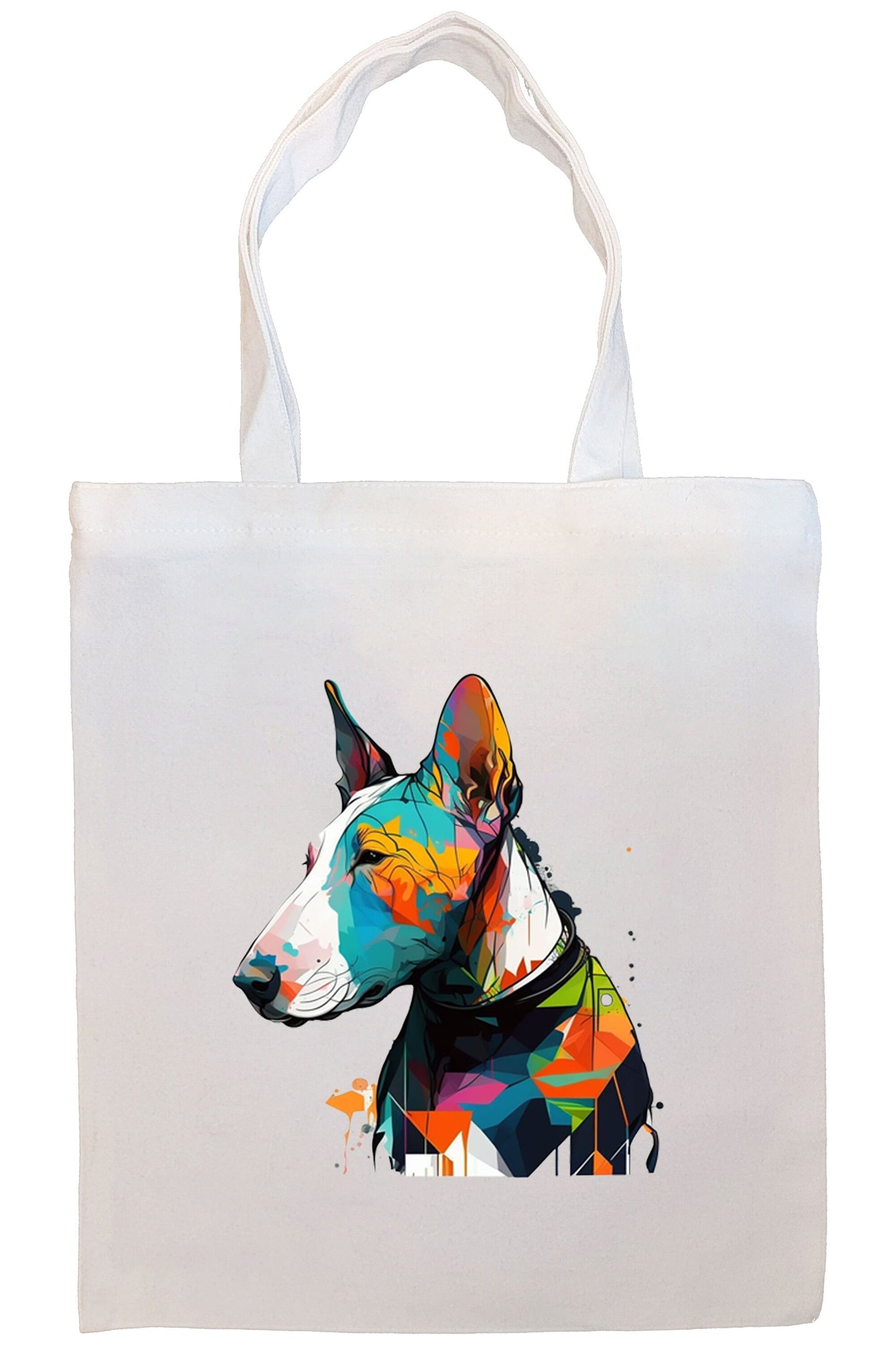 Bolsa de lona con cremallera, asas y bolsillo interior, "Bull Terrier"