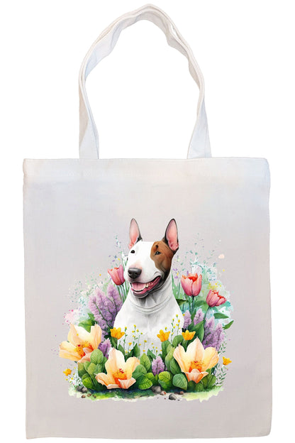 Bolsa de lona con cremallera, asas y bolsillo interior, "Bull Terrier"