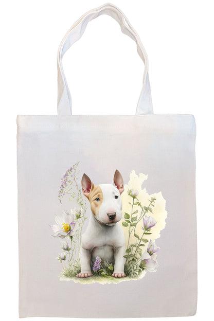 Bolsa de lona con cremallera, asas y bolsillo interior, "Bull Terrier"