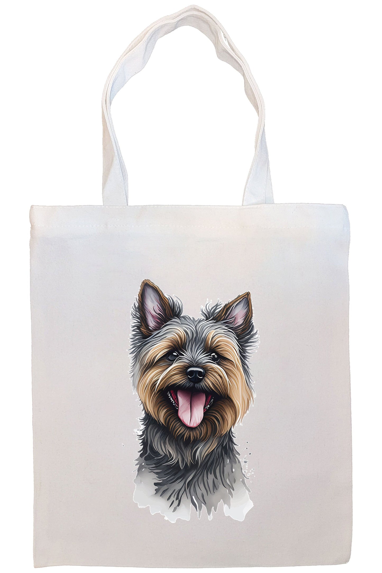 Bolsa de lona con cremallera, asas y bolsillo interior, "Cairn Terrier"