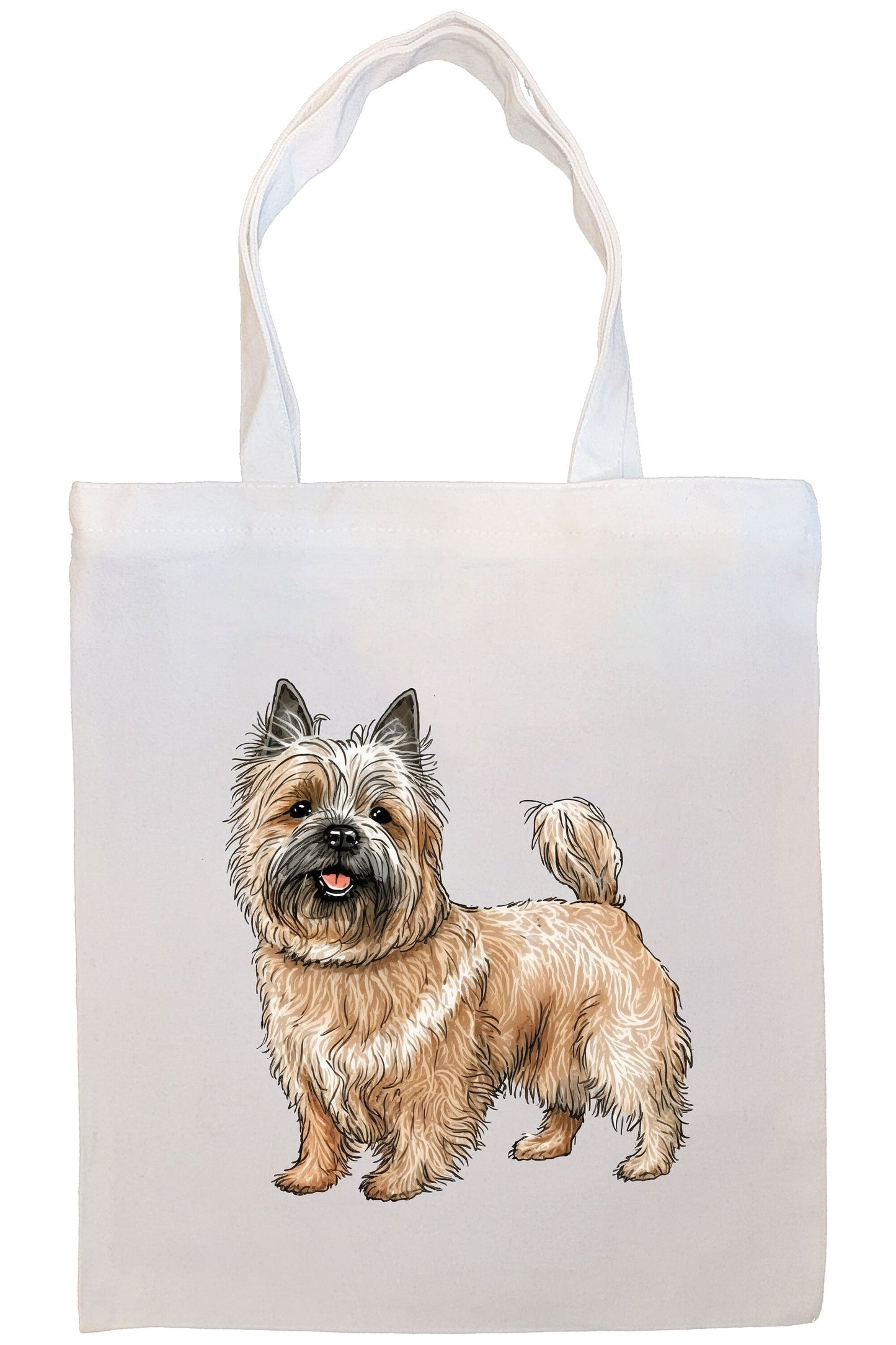 Bolsa de lona con cremallera, asas y bolsillo interior, "Cairn Terrier"