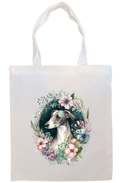 Bolsa de lona con cremallera, asas y bolsillo interior, "Whippet"