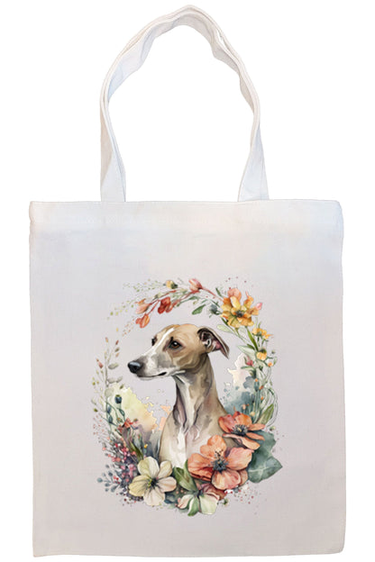 Bolsa de lona con cremallera, asas y bolsillo interior, "Whippet"