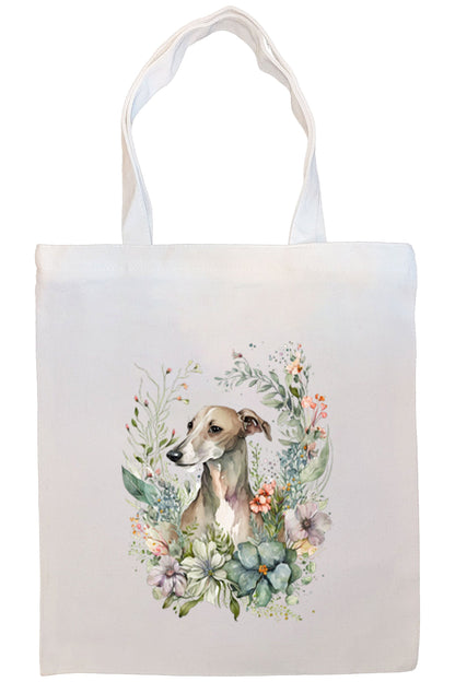 Bolsa de lona con cremallera, asas y bolsillo interior, "Whippet"