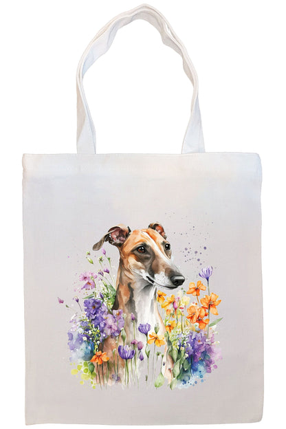 Bolsa de lona con cremallera, asas y bolsillo interior, "Whippet"