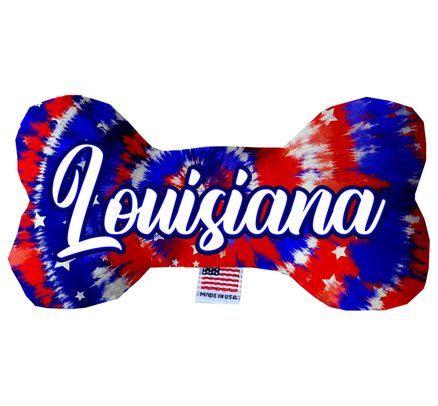 Pet & Dog Plush Bone Toys, "Louisiana State Options" (Available in different pattern options)