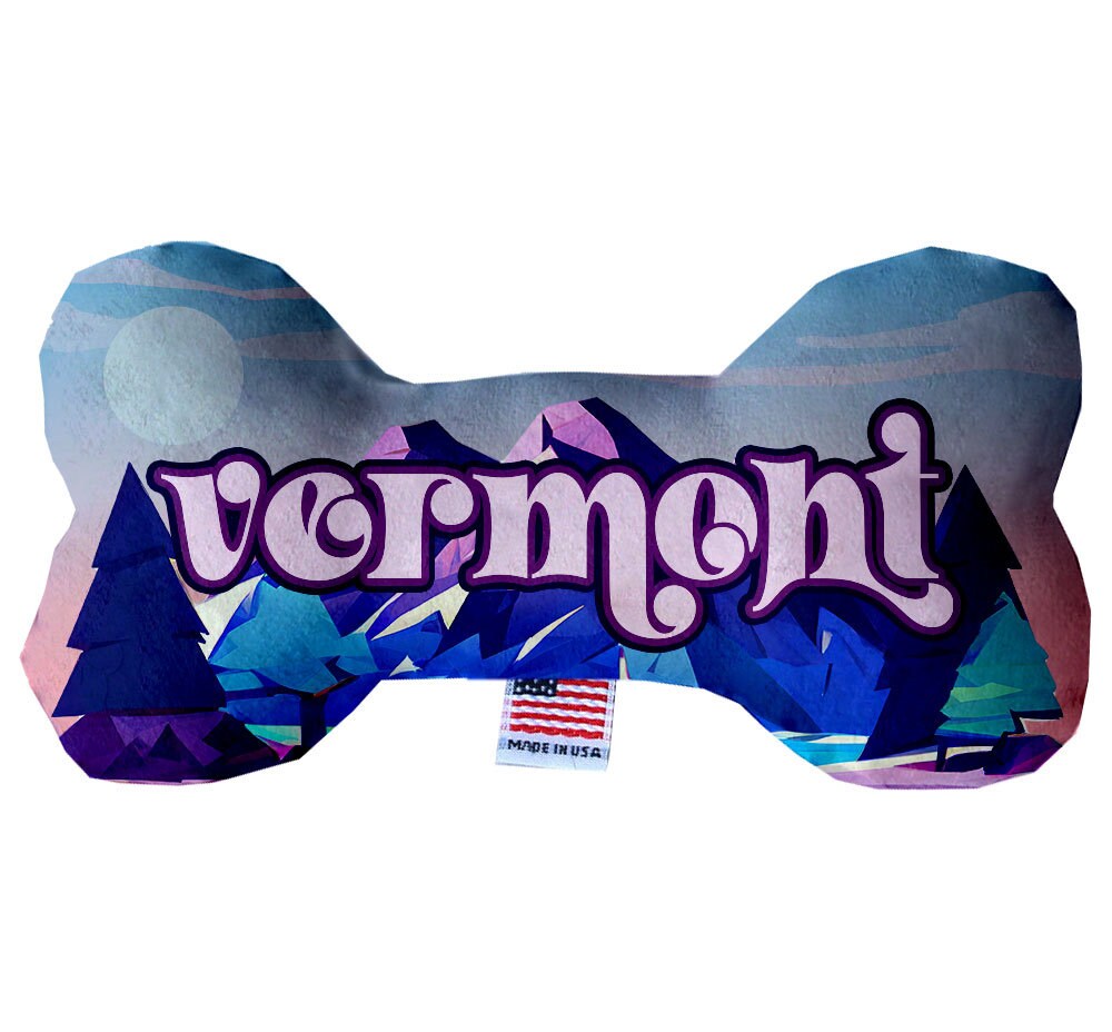 Pet & Dog Plush Bone Toys, "Vermont State Options"