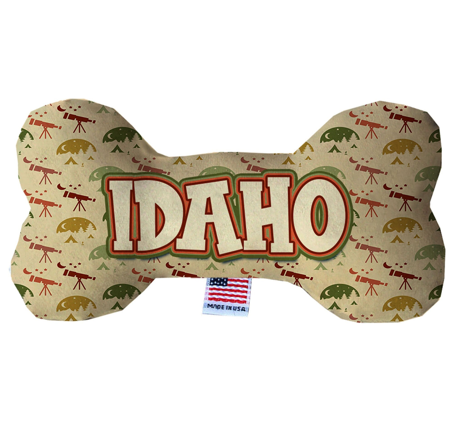 Juguetes de peluche en forma de hueso para mascotas y perros, "Opciones del estado de Idaho" (disponibles en diferentes opciones de diseño)