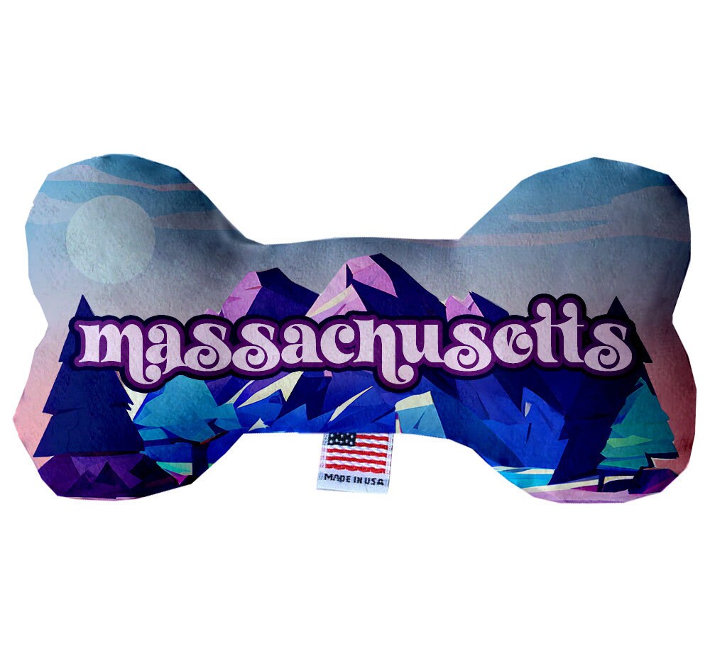 Pet & Dog Plush Bone Toys, "Massachusetts State Options" (Available in different pattern options)