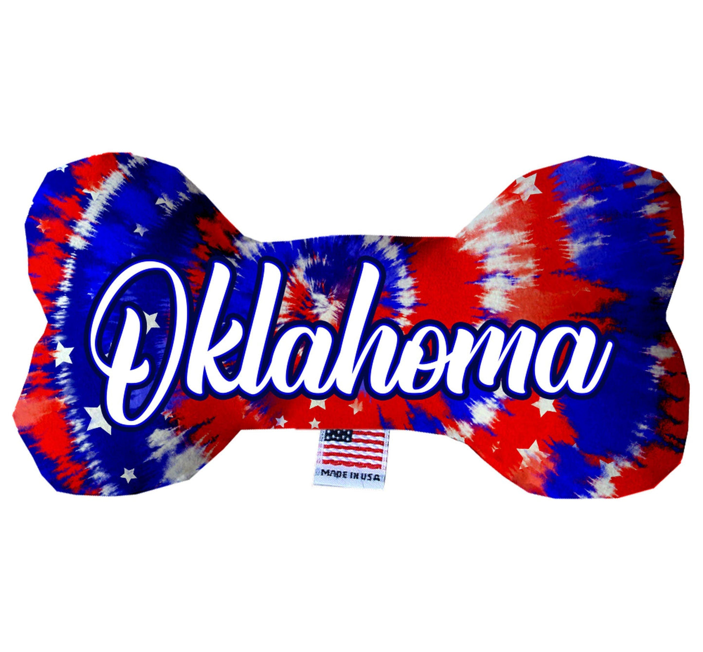 Pet & Dog Plush Bone Toys, "Oklahoma State Options" (Available in different pattern options)