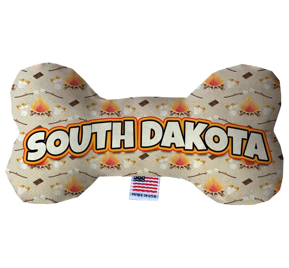 Pet & Dog Plush Bone Toys, "South Dakota State Options" (Available in different pattern options)