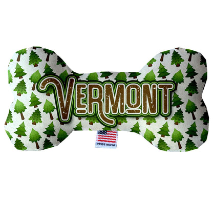 Pet & Dog Plush Bone Toys, "Vermont State Options" (Available in different pattern options)