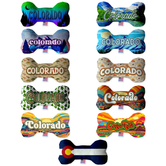 Pet & Dog Plush Bone Toys, "Colorado Mountains"