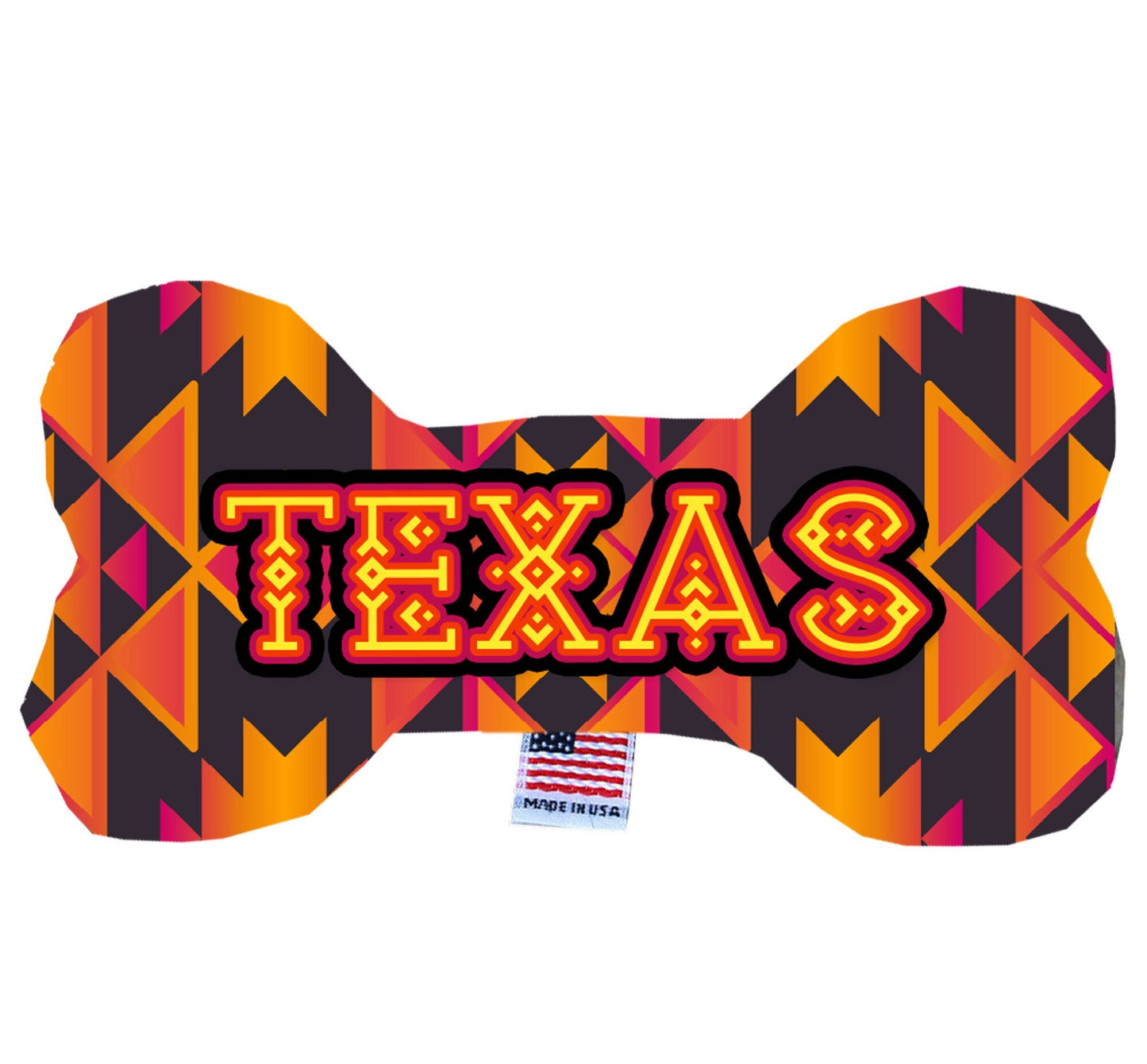 Pet & Dog Plush Bone Toys, "Texas Desert" (Set 3 of 3 Texas State Toy Options, available in different pattern options!)