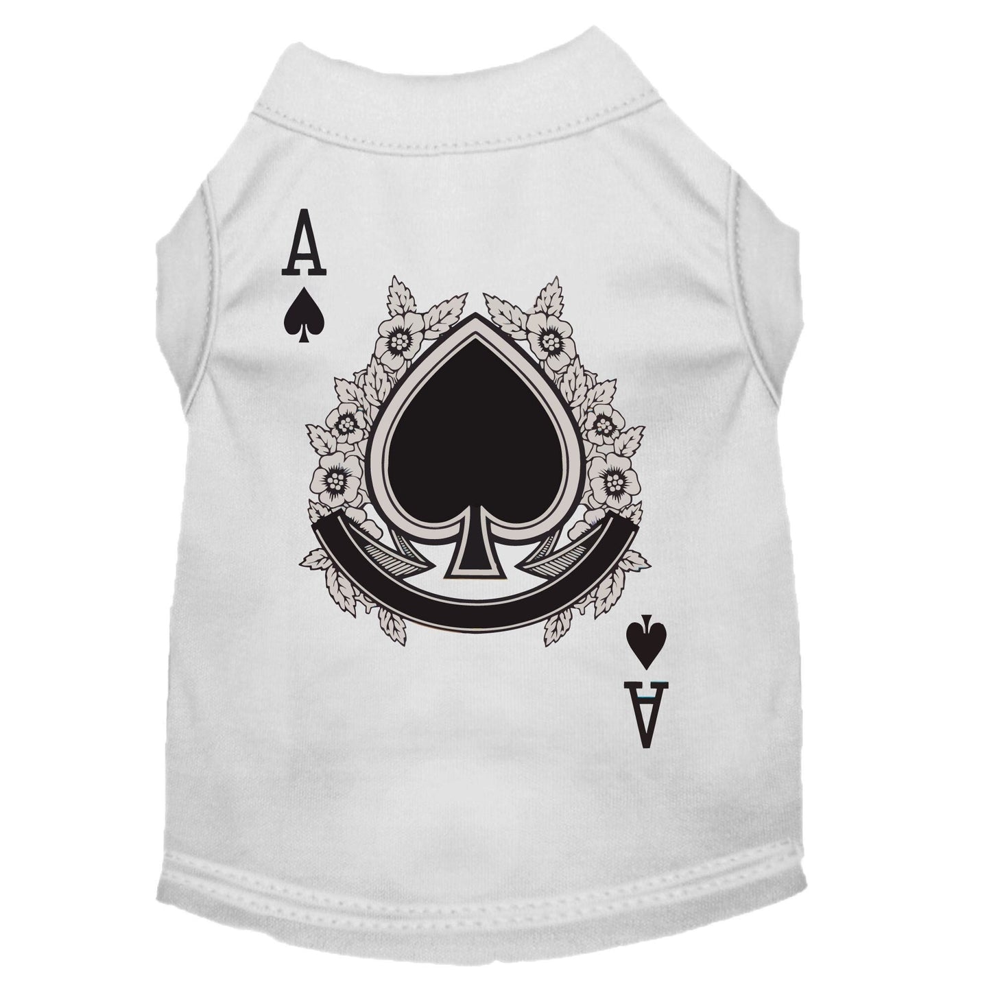 Halloween Pet Dog & Cat Shirt Screen Printed, "Ace Of Spades Costume"