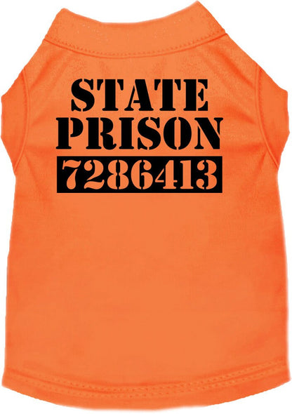 Halloween Pet Dog & Cat Shirt Screen Printed, "Inmate Costume"