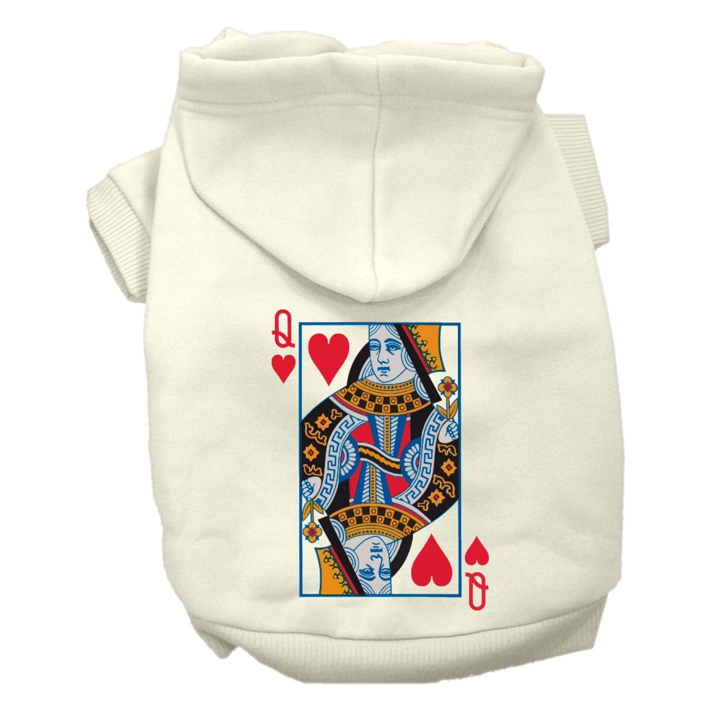 Halloween Pet, Dog & Cat Hoodie Screen Printed, "Queen Of Hearts Costume"