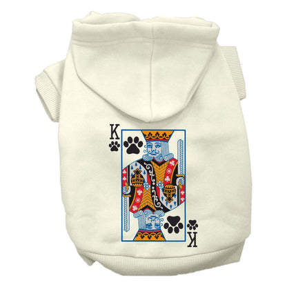 Halloween Pet, Dog & Cat Hoodie Screen Printed, "King of Clubs Costume"