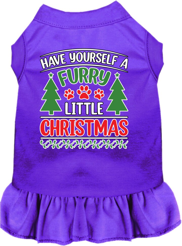 Christmas Pet, Dog and Cat Dress Screen Printed, "Have Yourself A Furry Little Christmas"