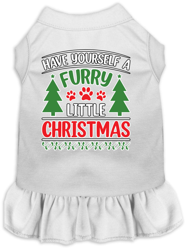 Christmas Pet, Dog and Cat Dress Screen Printed, "Have Yourself A Furry Little Christmas"