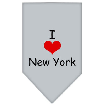 Pet and Dog Bandana Screen Printed, "I Heart NY"