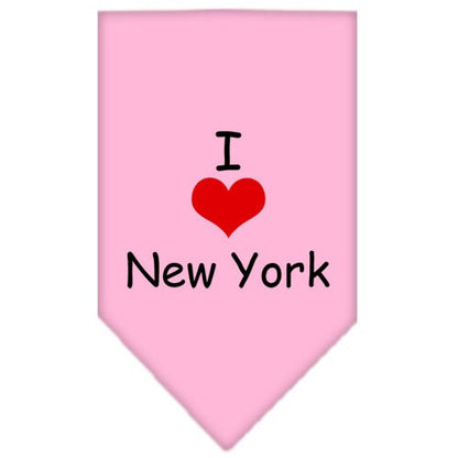 Pet and Dog Bandana Screen Printed, "I Heart NY"