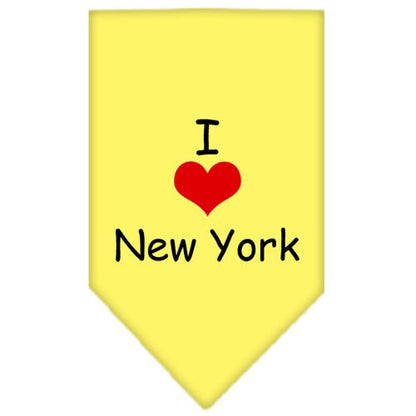 Pet and Dog Bandana Screen Printed, "I Heart NY"